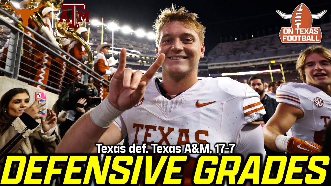 PERFECT Defensive Game? | Grading the Defense | #3 Texas def #20 Texas A&M, 17-7 | Quinn Ewers