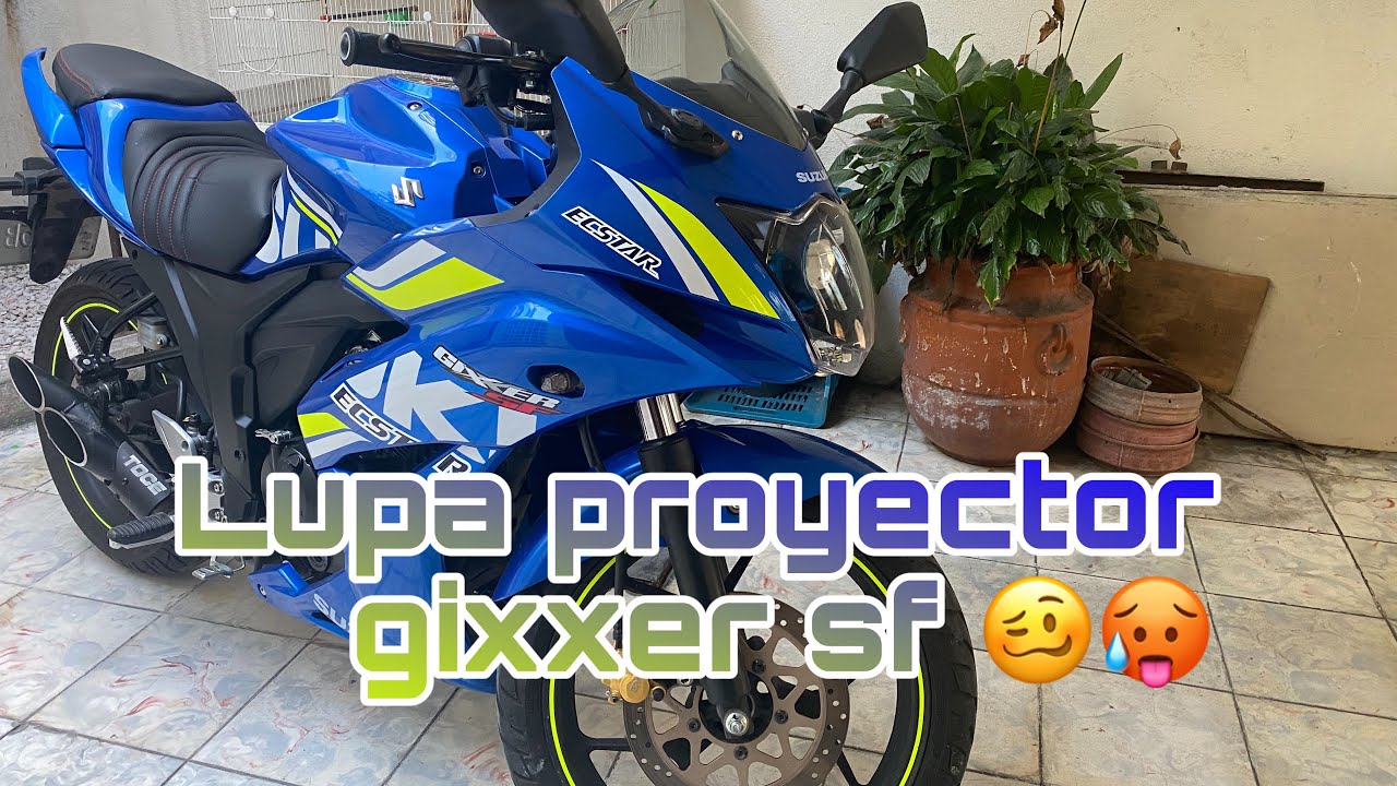 GIXXER SF modificada (lupa proyector luz principal) #suzuki #gixxersf