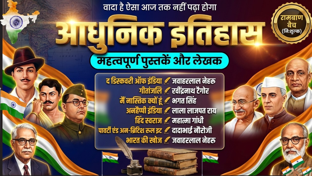 Modern History की सभी Books एक Video में | लेखक और पुस्तक Complete List | UPSI, UP Police, SSC,