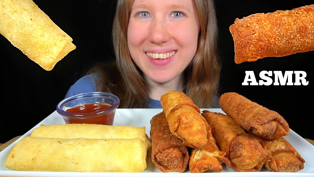 ASMR EGG ROLLS MUKBANG (No Talking) EATING SOUNDS