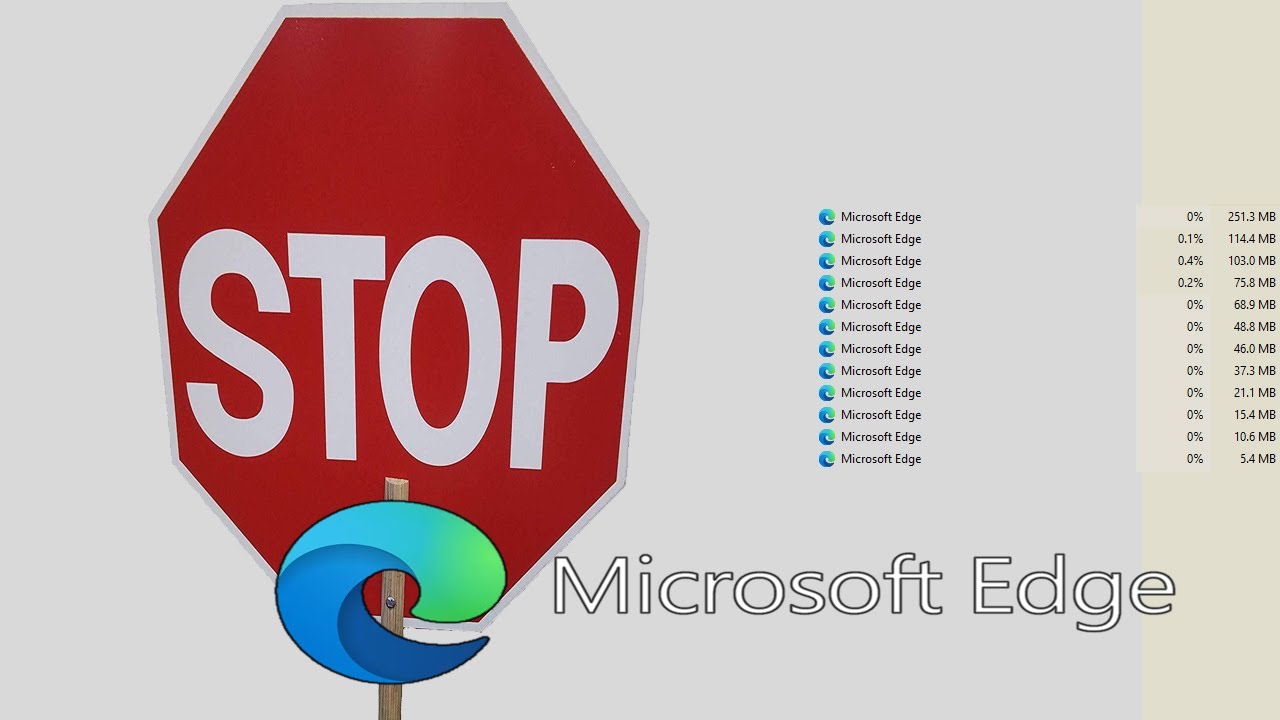 Stop Edge from running in the background when not in use.