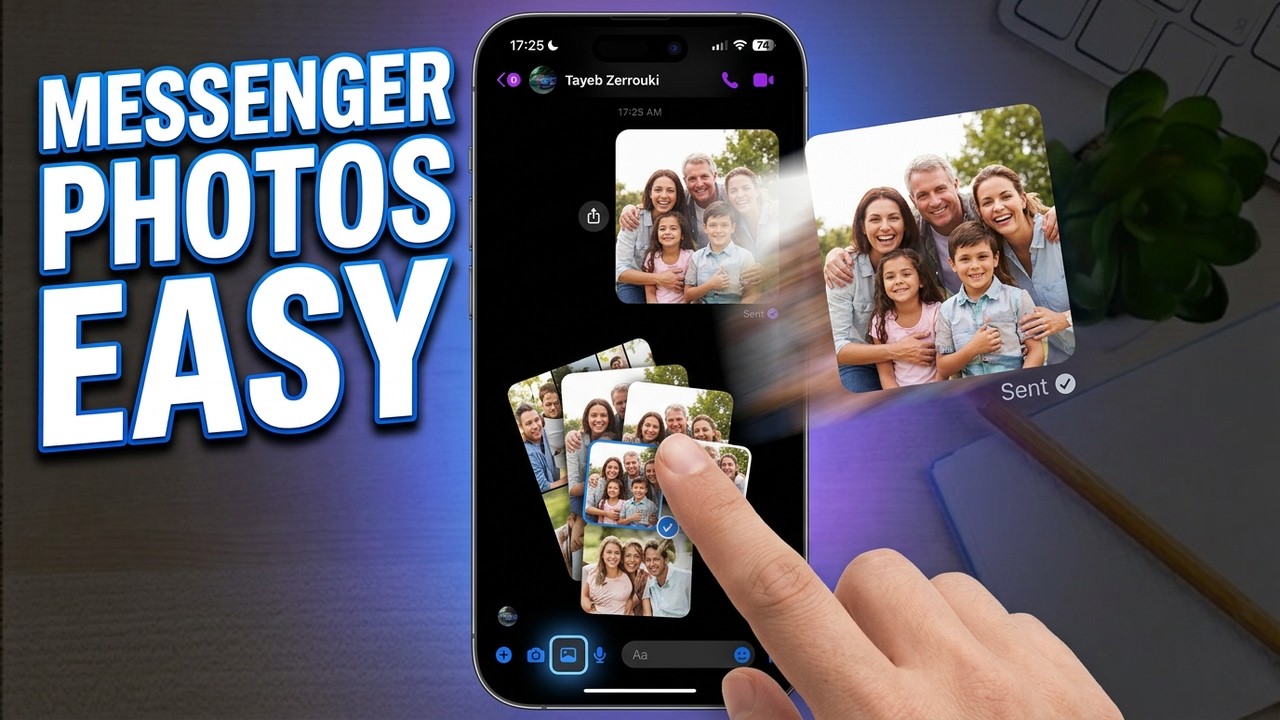 Как отправить фотографию в Messenger?