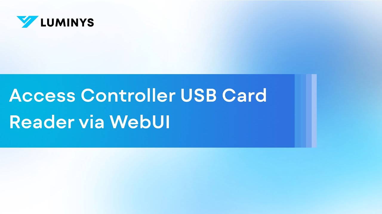 Access Control - Use USB Card Issuer via WebUI