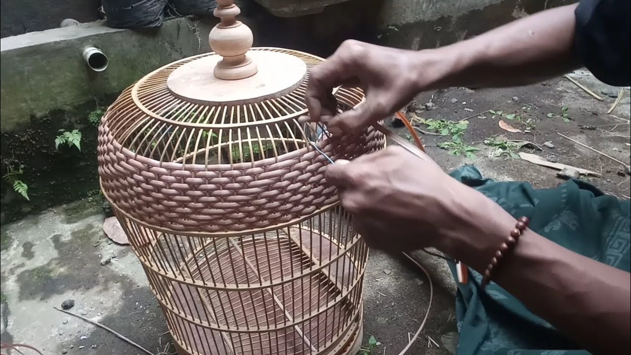 cara merajut/menganyam sangkar perkutut//hafidz kayu//tukang kayu