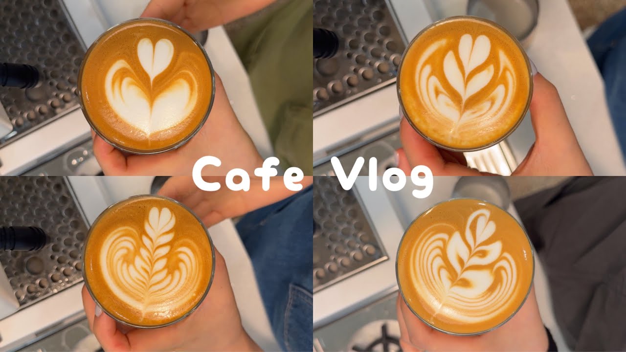 CAFE VLOG ☕️ Satisfying Latte Art Workflow by Barista Joy | ASMR