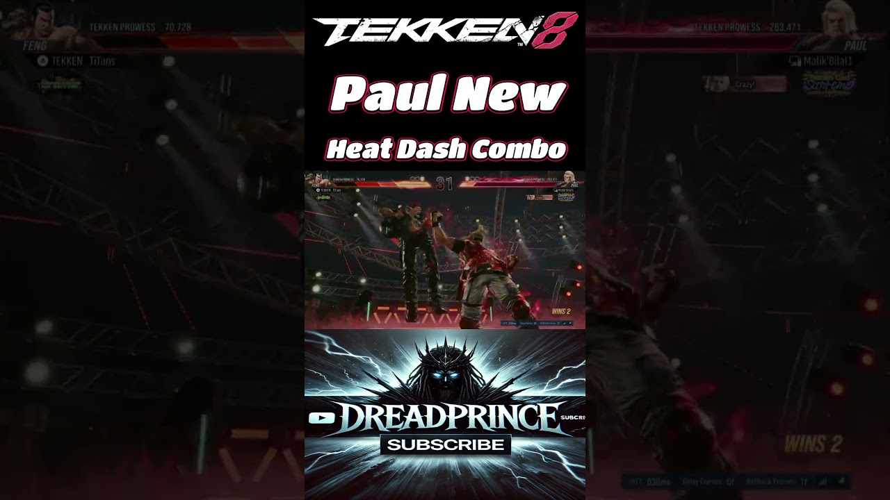 Paul New Heat Dash Combo 👀 #paulphoenix #tekken8 #paul #combos #combo #tekken #yt #t8 #short #gaming