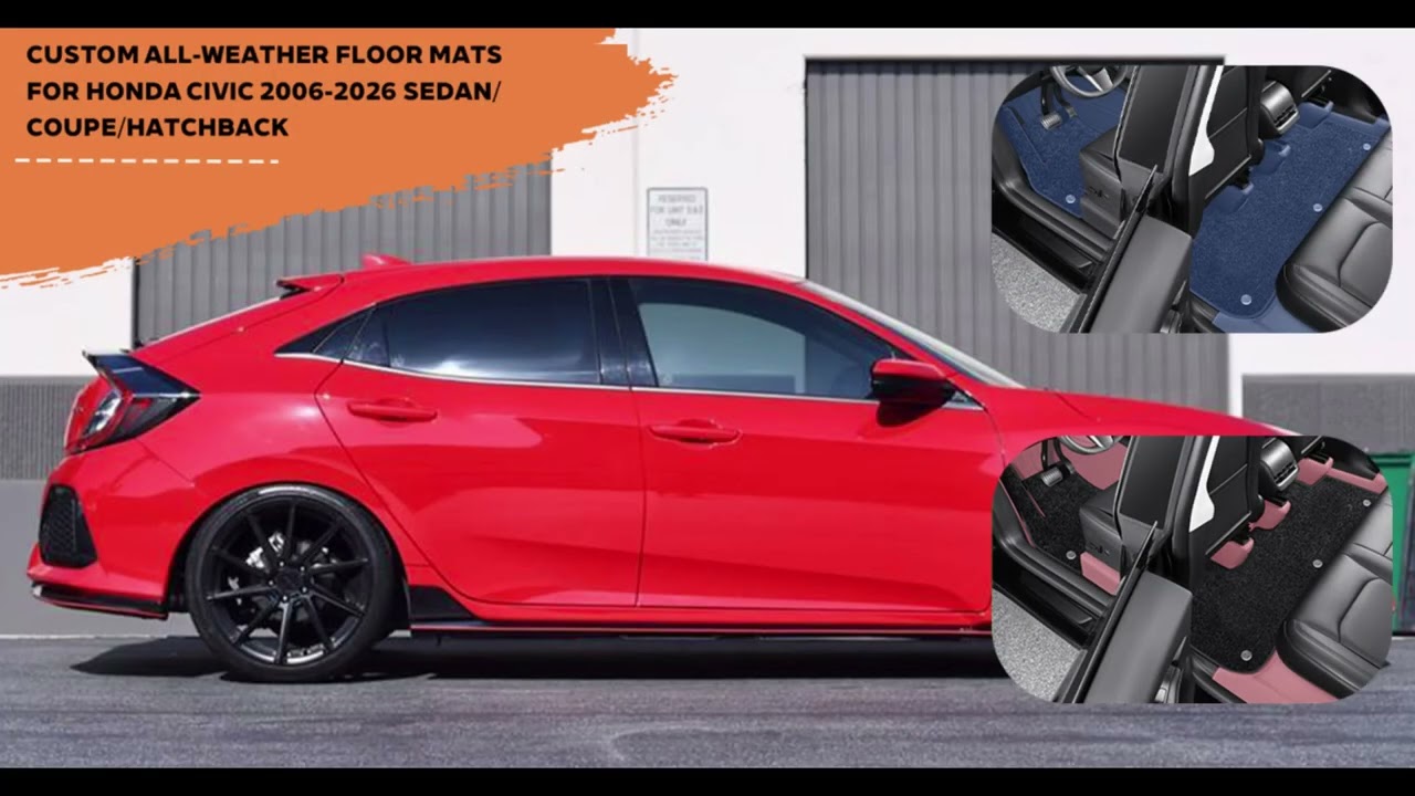 Custom All-Weather Floor Mats for Honda Civic 2006&ndash;2026 Sedan/Coupe/Hatchback