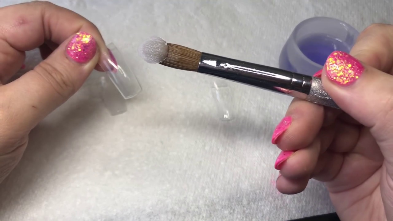 HOW TO CREATE A GLASS NAIL AS CLEAR AS POSSIBLE WITHOUT AIR BUBBLES | ACRYLIC NAILS