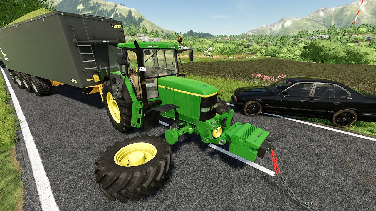 Тяжелый прицеп сломал трактор John Deere | Farming Simulator 22