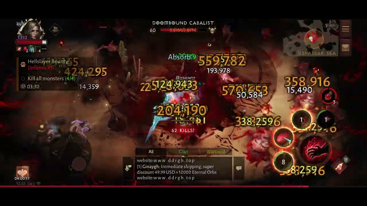 Diablo Immortal Blood Knight Solo Hellslayer Bounty. This build near immortal!!!