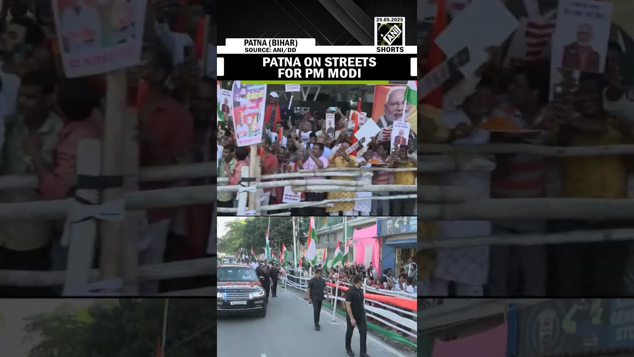 PM Modi Bihar Visit: PM Modi holds roadshow in Patna