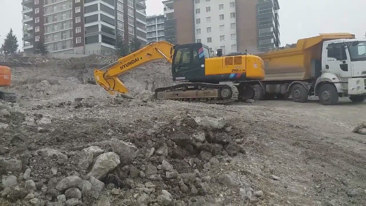 HYUNDAI 290 LC 7 EKSKAVATÖR TAS YUKLEME HITACHI ZAXIS 280 LCH KIRICI CALISMASI