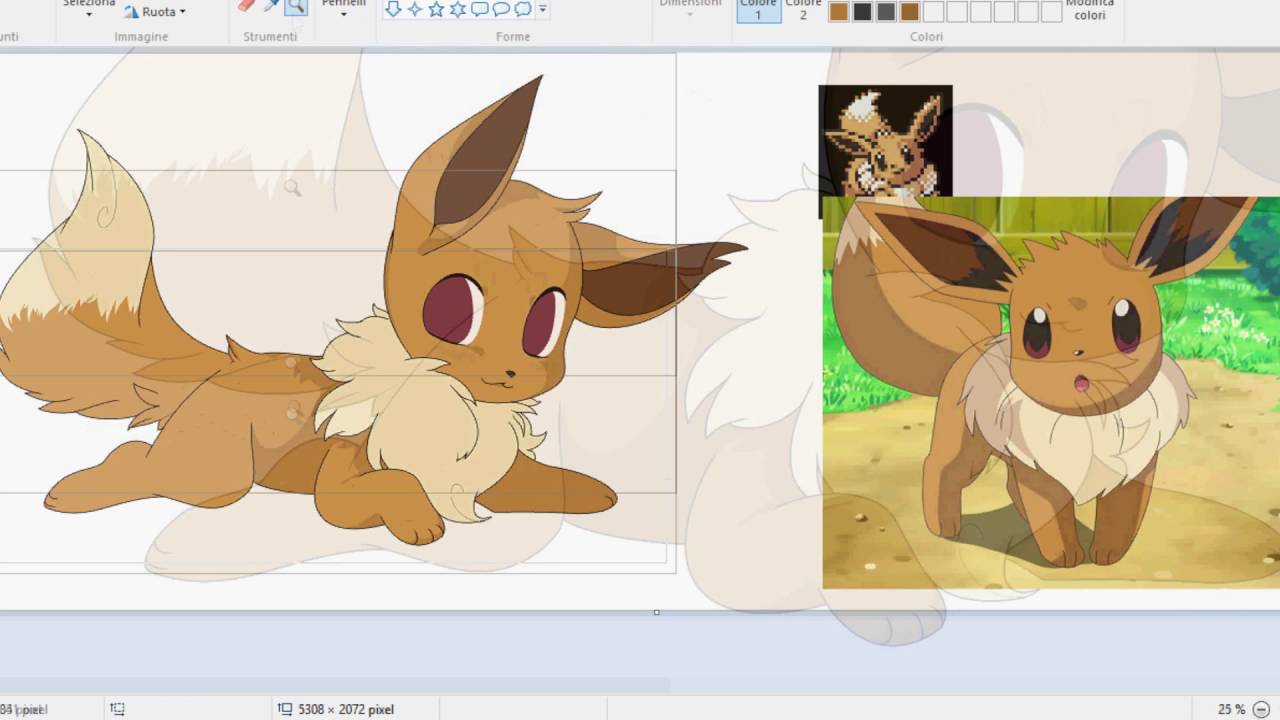 Chibi Eevee Speed Paint [MSPAINT]