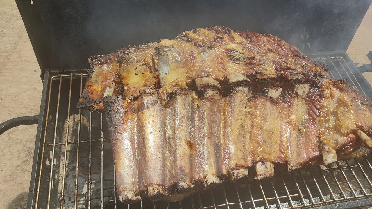 costillar de ternera a la brasa y BBQ