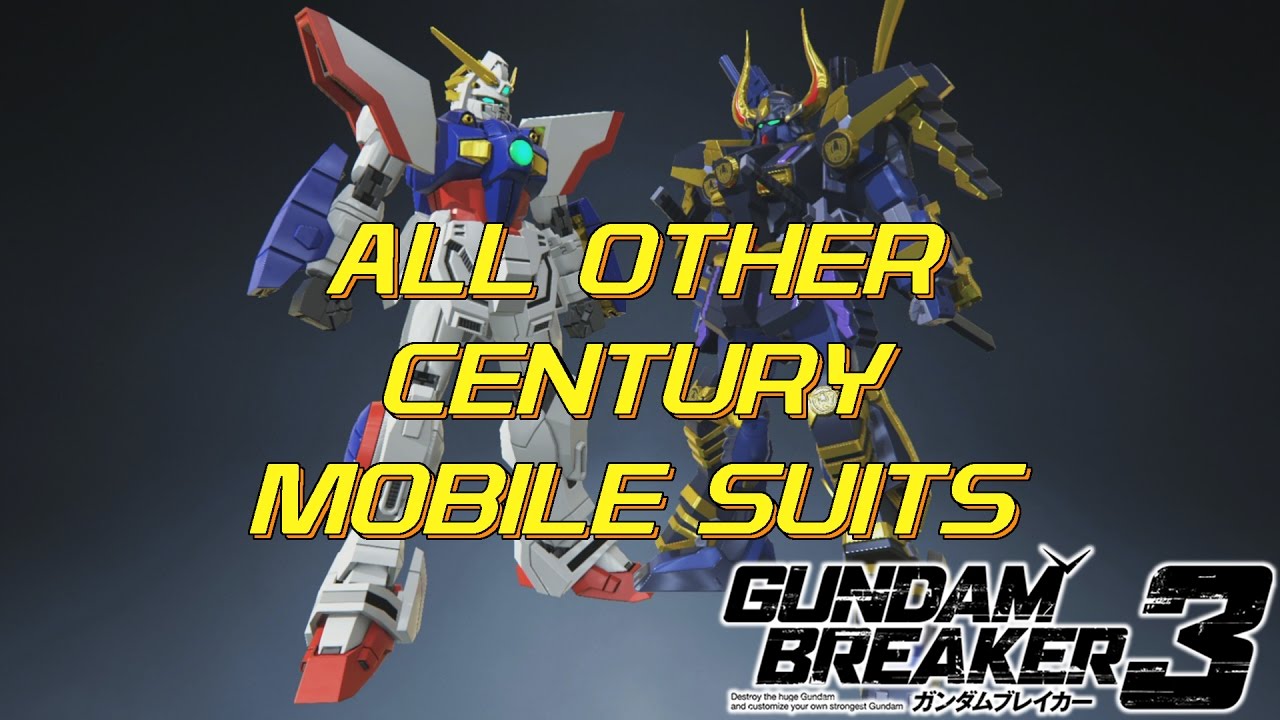 All Other Century Mobile Suits in Gundam Breaker 3 (DLC Not Included)
