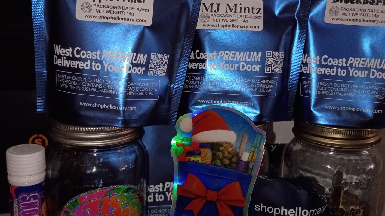 SHOP HELLO MARY CHRISTMAS UNBOXING FLOWER, ROSIN AND MORE