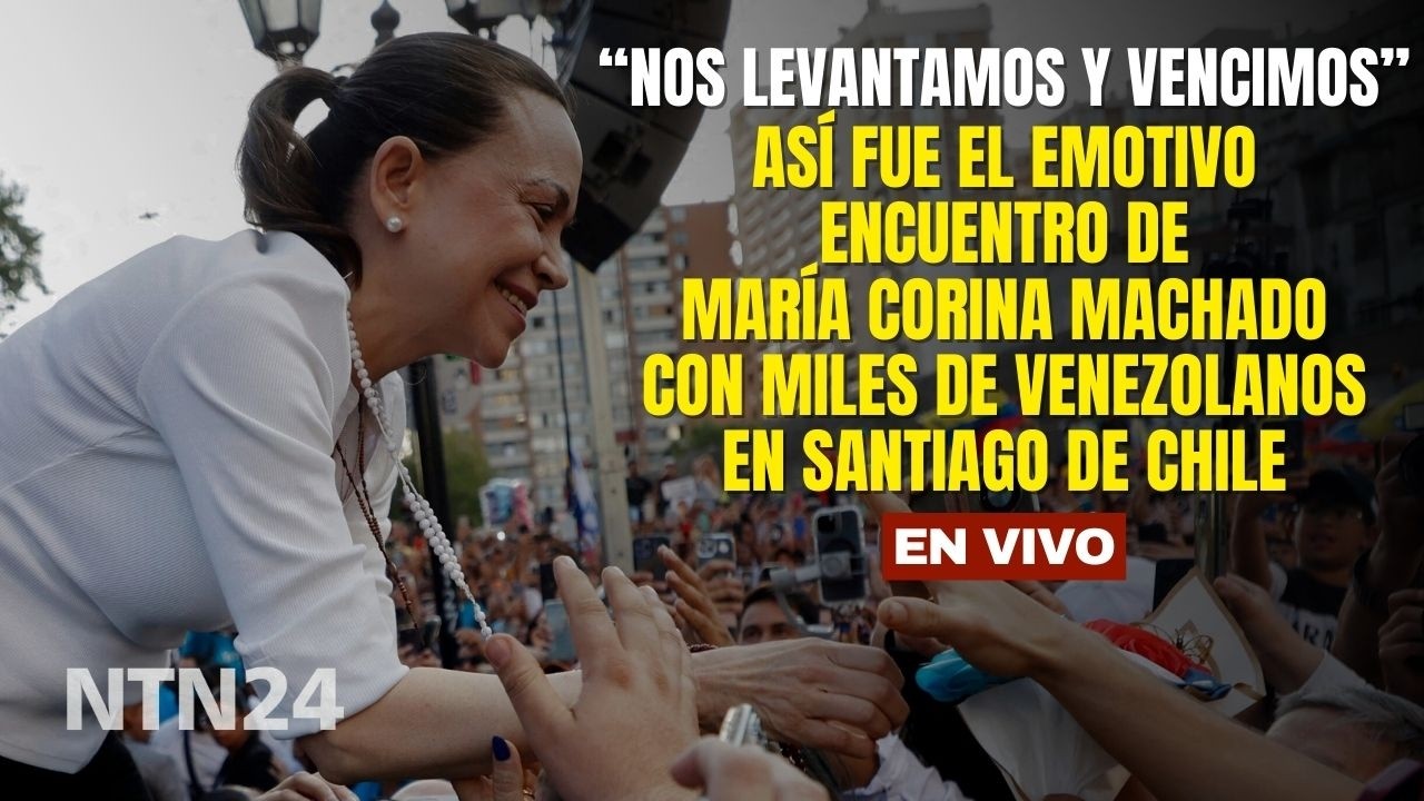 Así fue el emotivo encuentro de María Corina Machado con miles de venezolanos en Santiago de Chile
