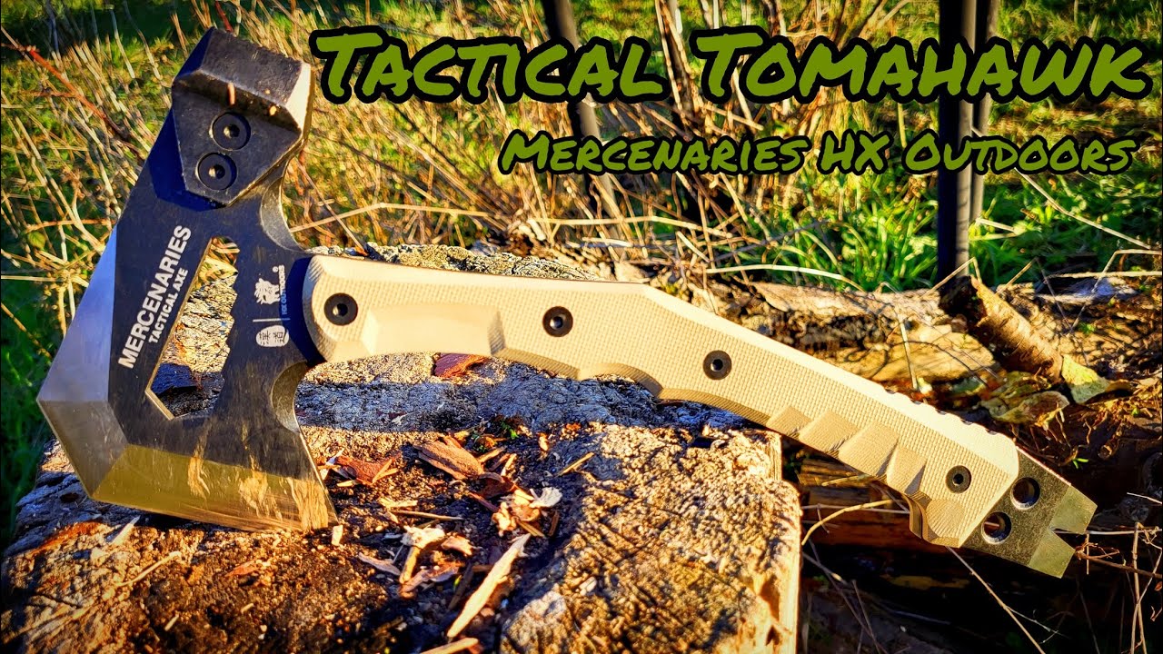 Tactical Tomahawk Mercenaries HX Outdoors  im Obuy Sale Schneidtest, Holz spalten und Feuer machen