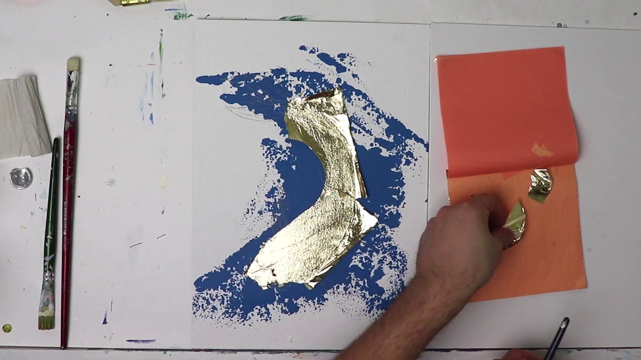 Gold FISH painting / Acrylic / Abstract painting