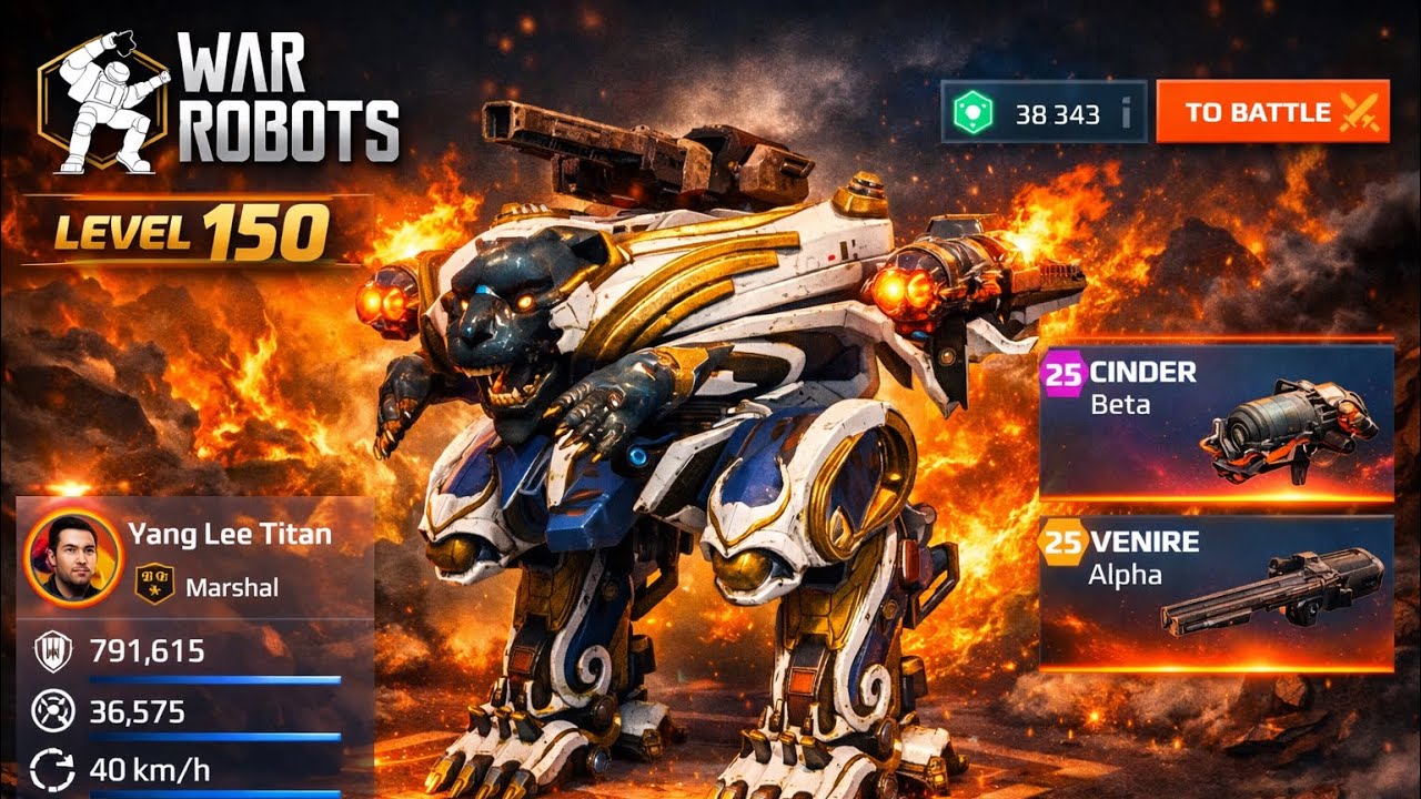 War Robots | 🔥 Baihu Luchador with Venire & Cinders — 12M Damage, 24 Kills INSANE Battle