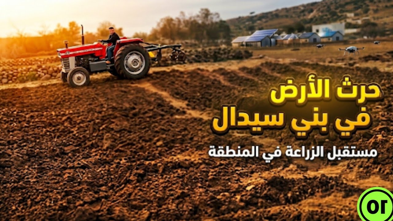حرث  الارض بالجرار/بني سيدال الجبل