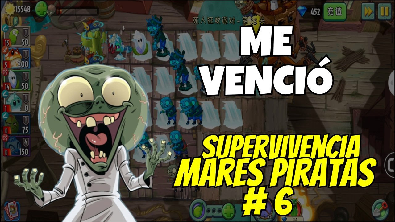¡Increíble! El Doctor Zomboss pirata logró derrotarme en PVZ 2 CHINO