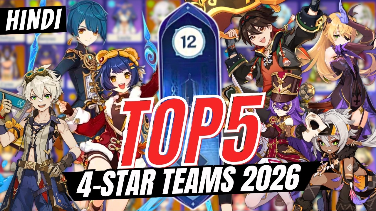 [Hindi] Top 5 BROKEN F2P Teams Genshin Impact 2026