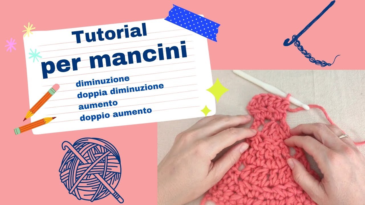 Come fare diminuzioni e aumenti per mancini#3-how to crochet decreases and increases for left-handed