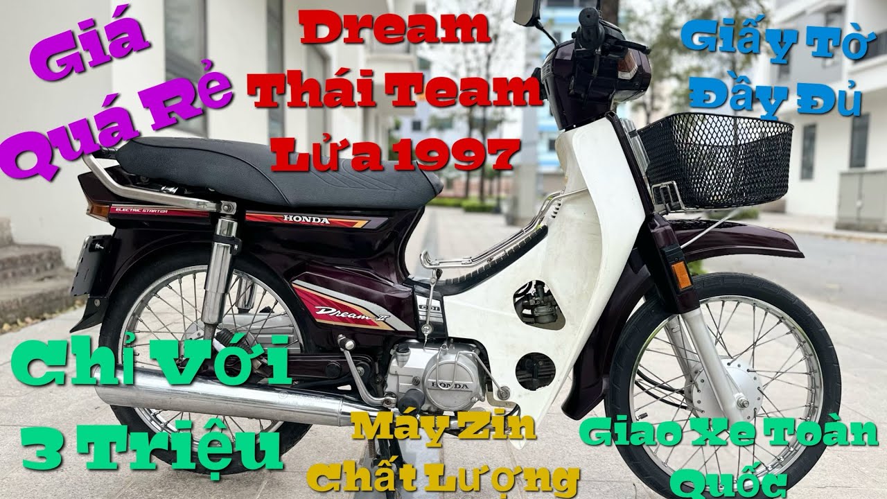 Xe máy cũ giá rẻ chất lượng HonDa Dream Thái Team Lửa 1997.Chỉ Với 3 Triệu Là Giao Xe Toàn Quốc.