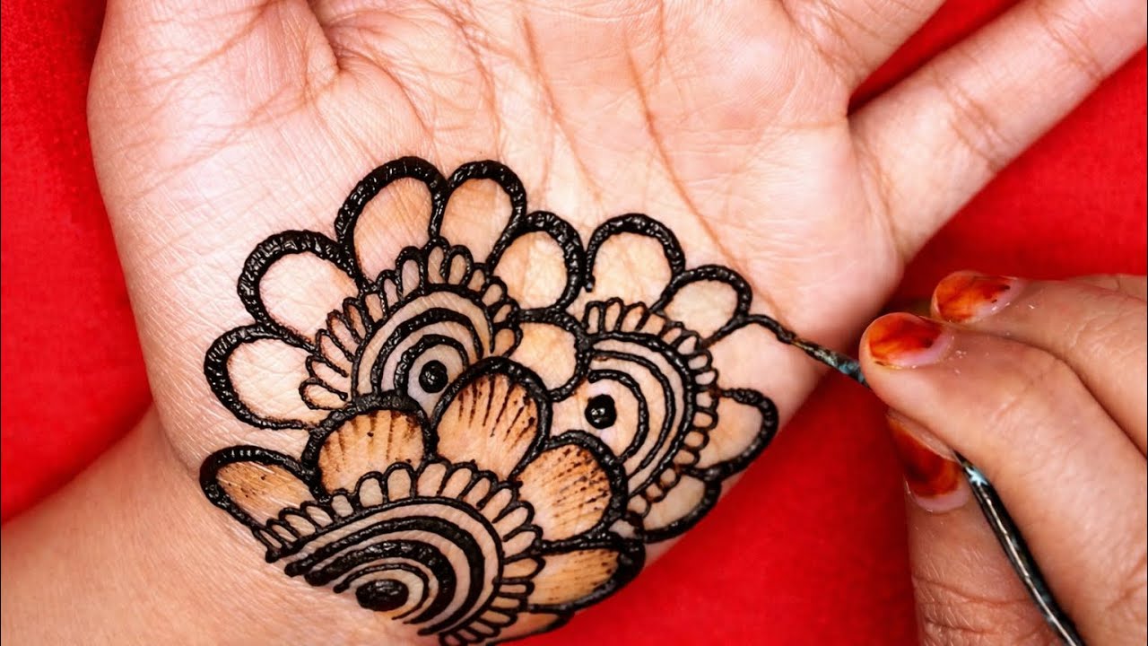 Beautiful stylish Mehndi Design for front hand | simple mehndi design | Mehndi design |flower mehndi