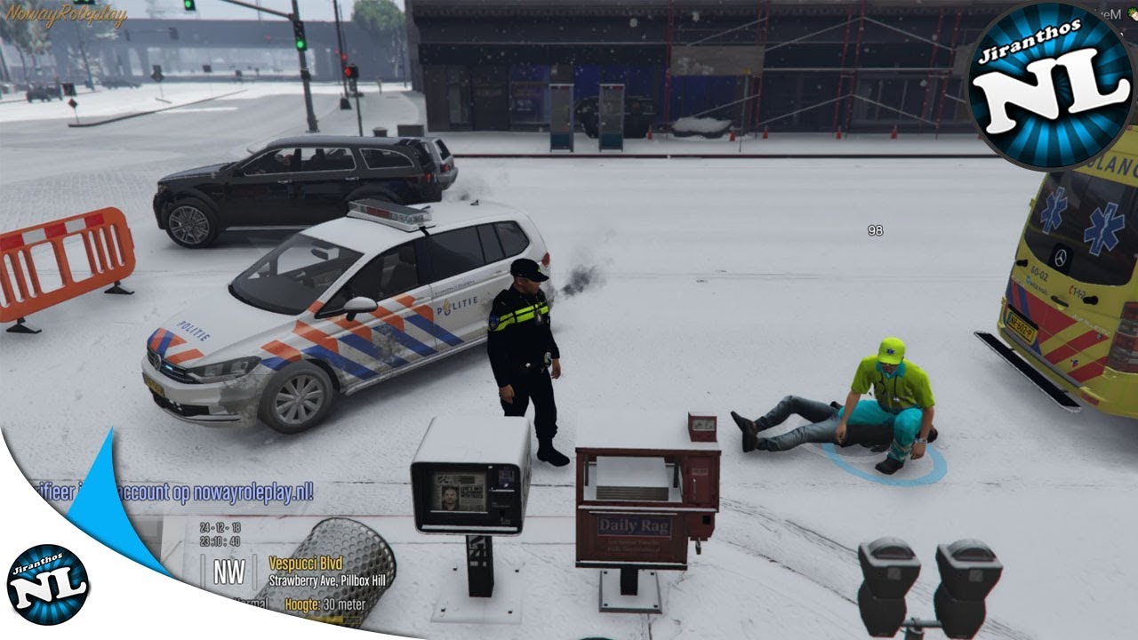 FIVEM - DE EERSTE DAG ALS POLITIE EN GELIJK VEEL ONGELUKKEN! - POLITIE ROLEPLAY #1 - NOWAYROLEPLAY