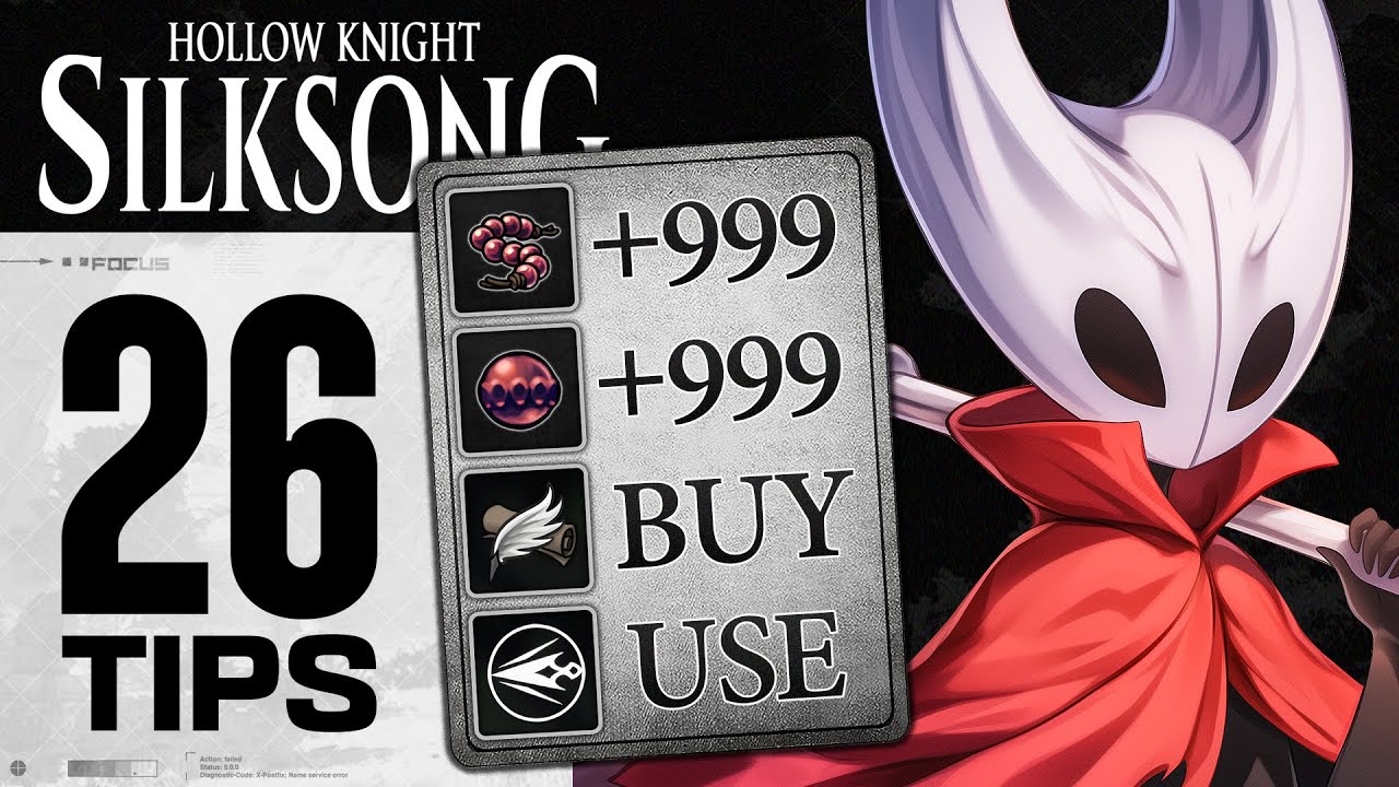 STOP Wasting Time! Top 26 Tips I Wish I Knew Sooner in Hollow Knight Silksong - Beginner Guide