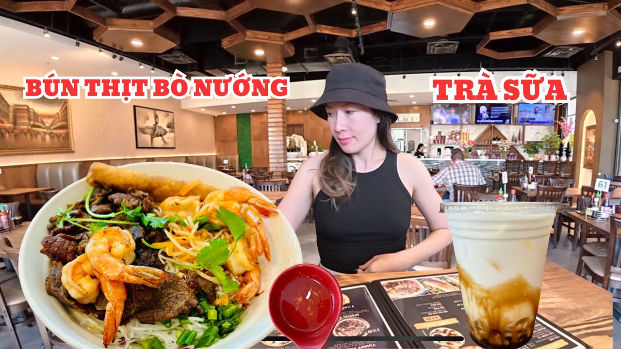 BÚN THỊT BÒ NƯỚNG TÔM TẠI YUMMY PHỞ & BÒ NÉ || ĂN GÌ Ở MỸ
