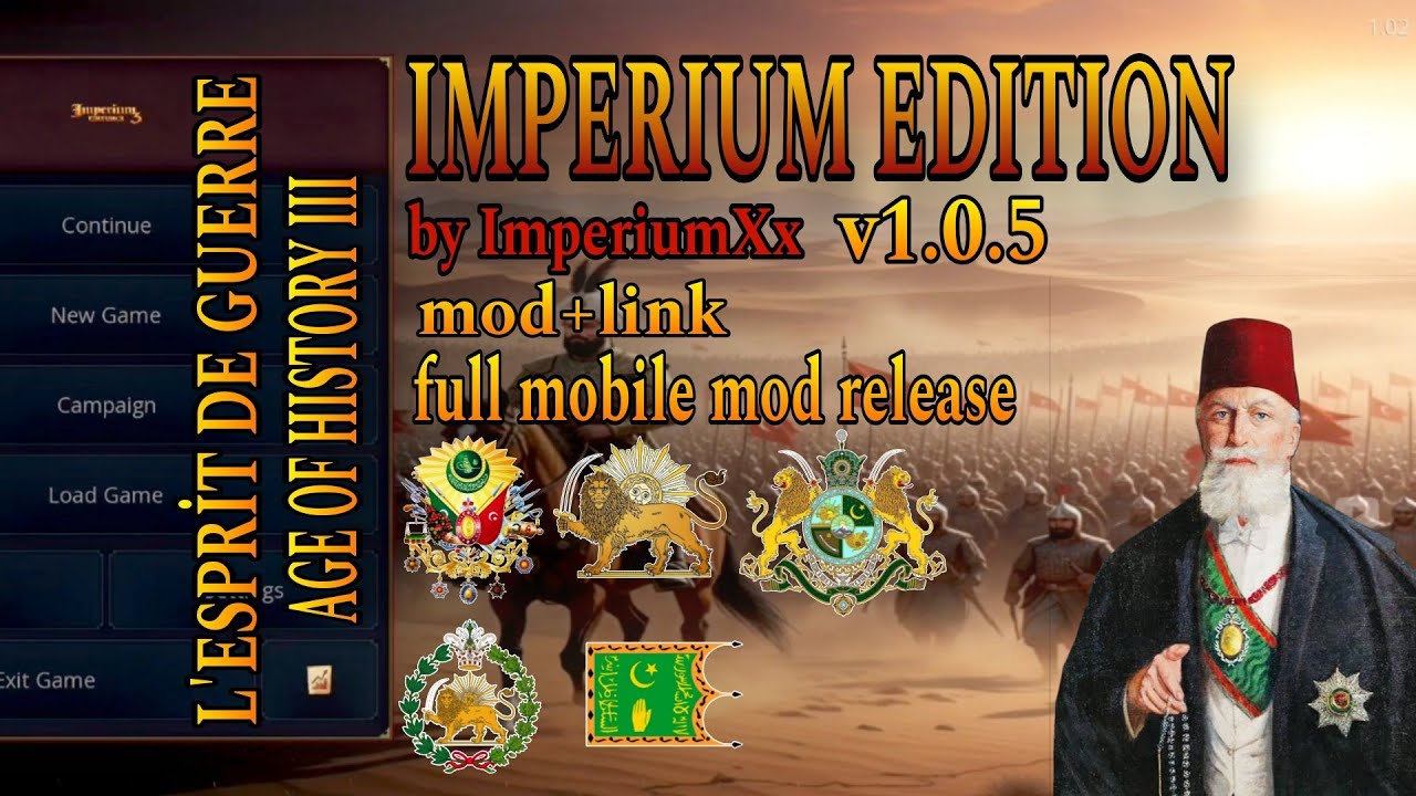 AGE OF HISTORY 3:IMPERIUM EDITION MOD (MOBILE FULL RELEASE) V1.0.5 PART-1 /@ImperiumXx7 