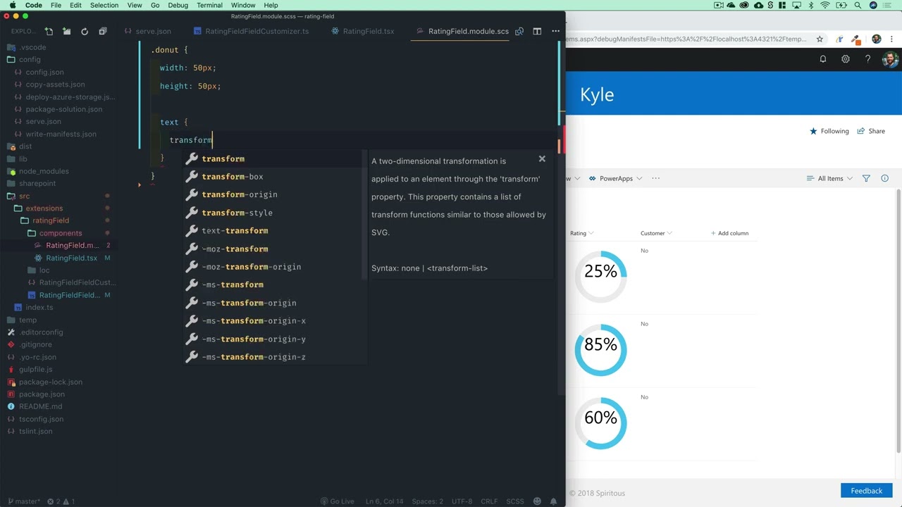Field Customizer Extension — Introduction to SharePoint Framework