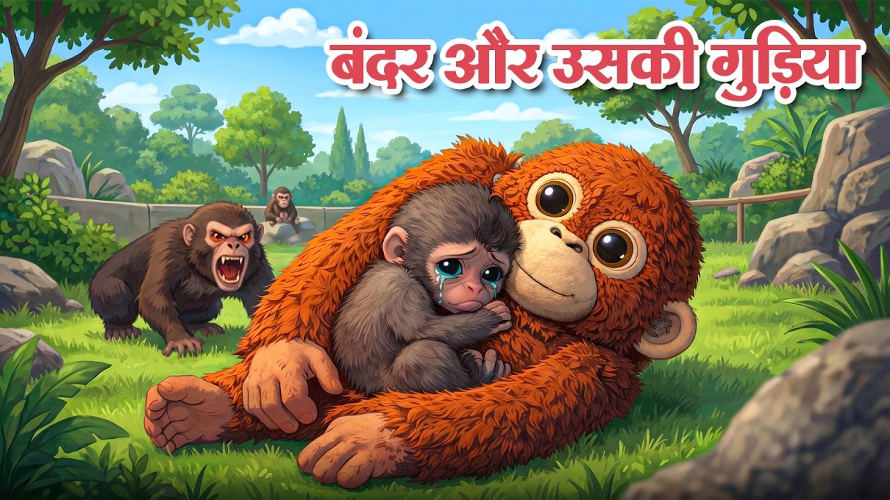 बंदर माँ का प्यार | Hindi Kahani | Hindi Cartoon | Moral Stories | Hindi Story | Hindi Kahaniya