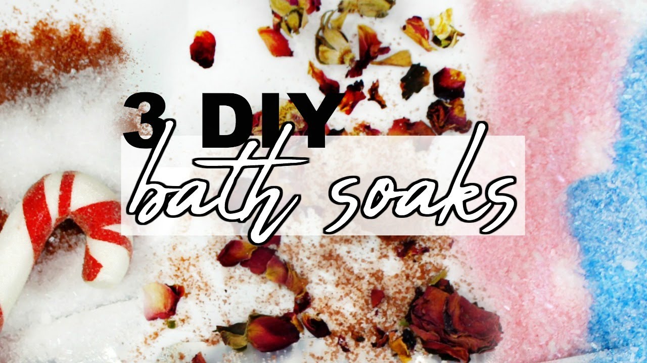 DIY Last Minute Gift Ideas; Homemade Salt Bath - 3 DIY Bath Salts