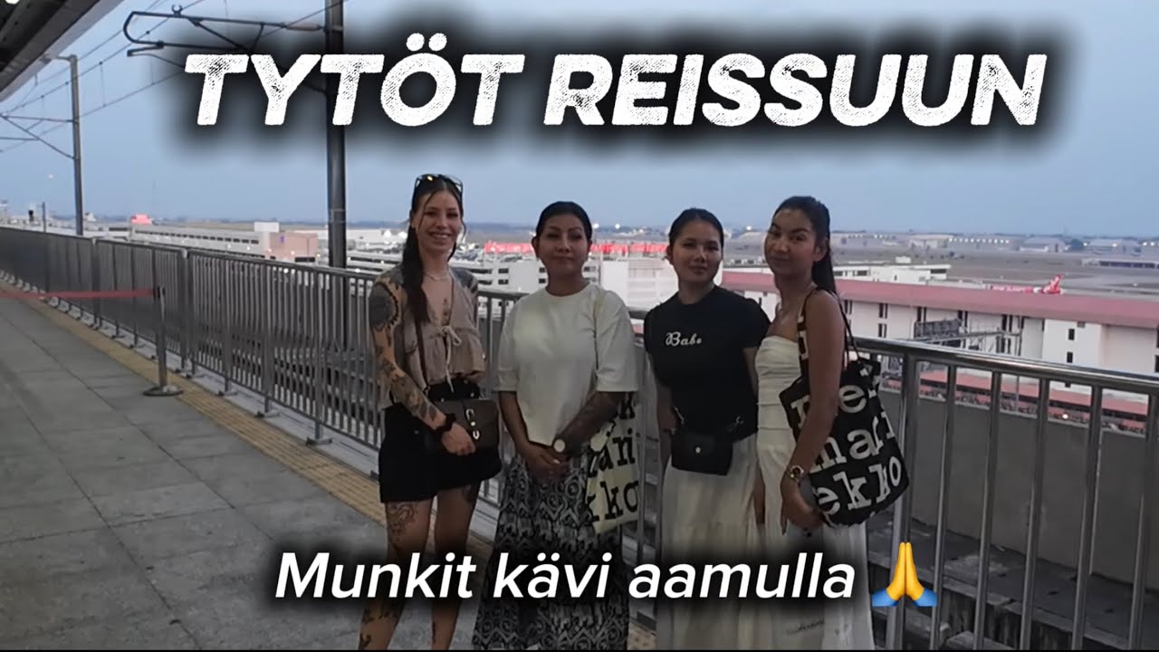 Tytöt kohti Koh Phi Phi, nuoret munkit kävi aamulla 🙏