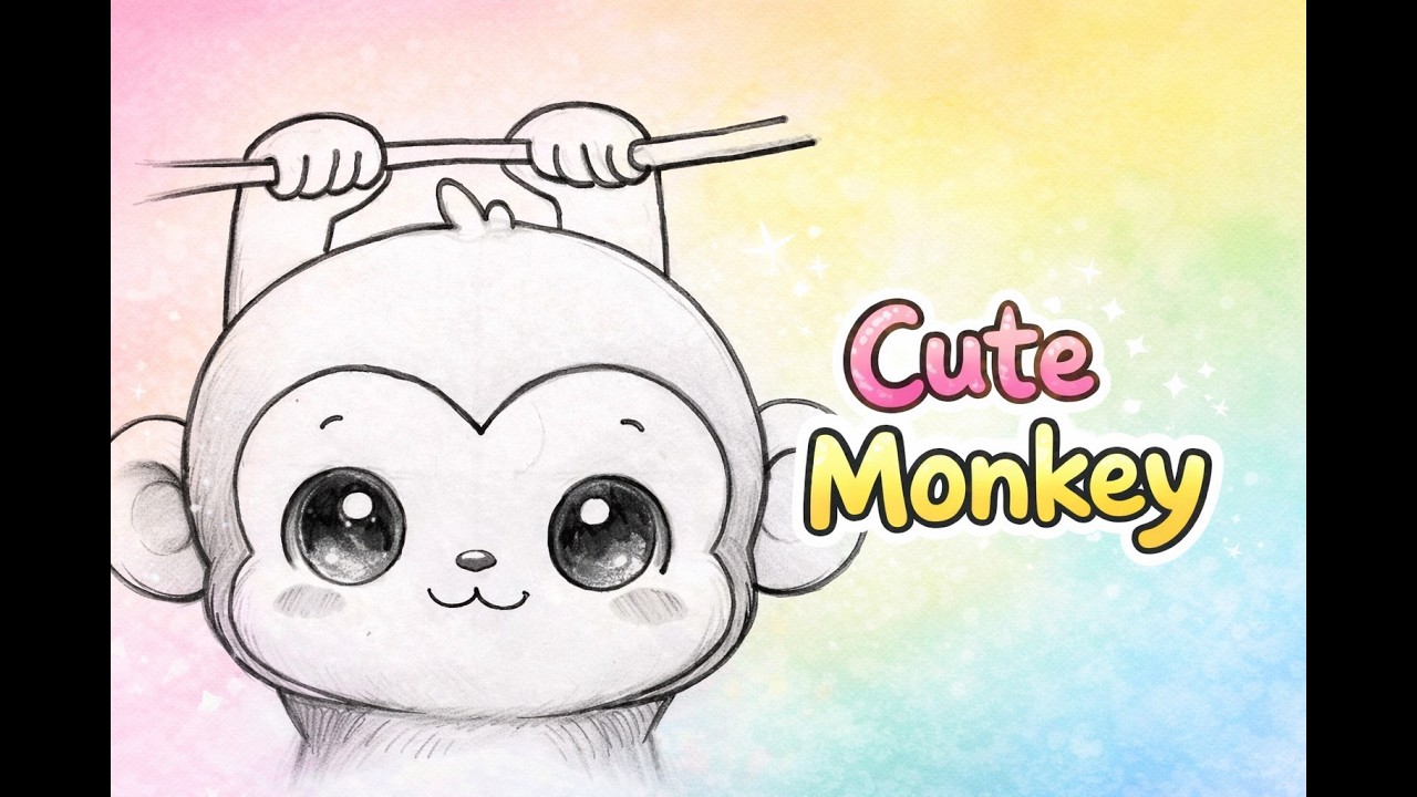 How to Draw a Cute Monkey 🐵 | Easy Step-by-Step