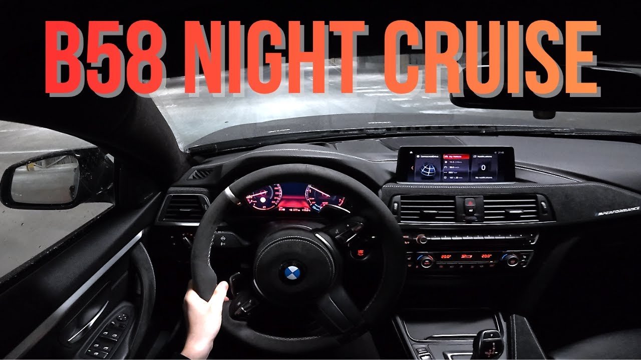 BMW 440i B58 Sound - Midnight Rain Cruise POV