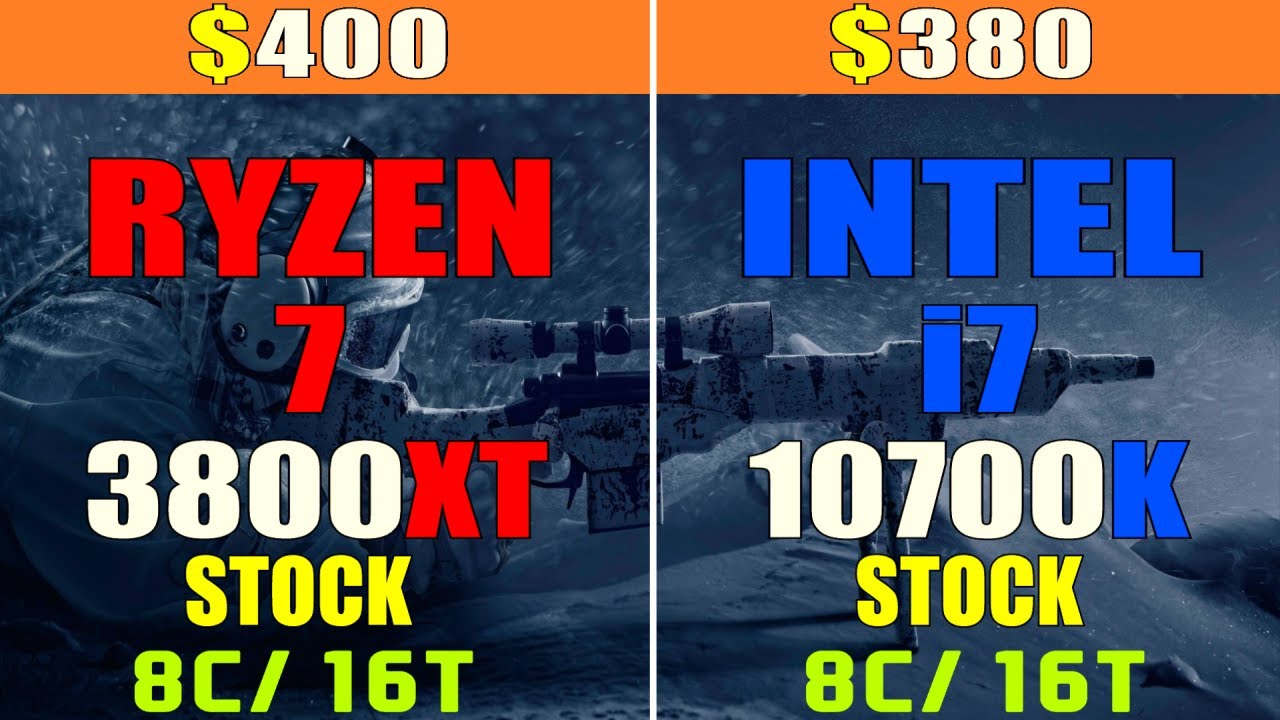 RYZEN 7 3800XT vs INTEL i7 10700K || PC GAMES TEST ||