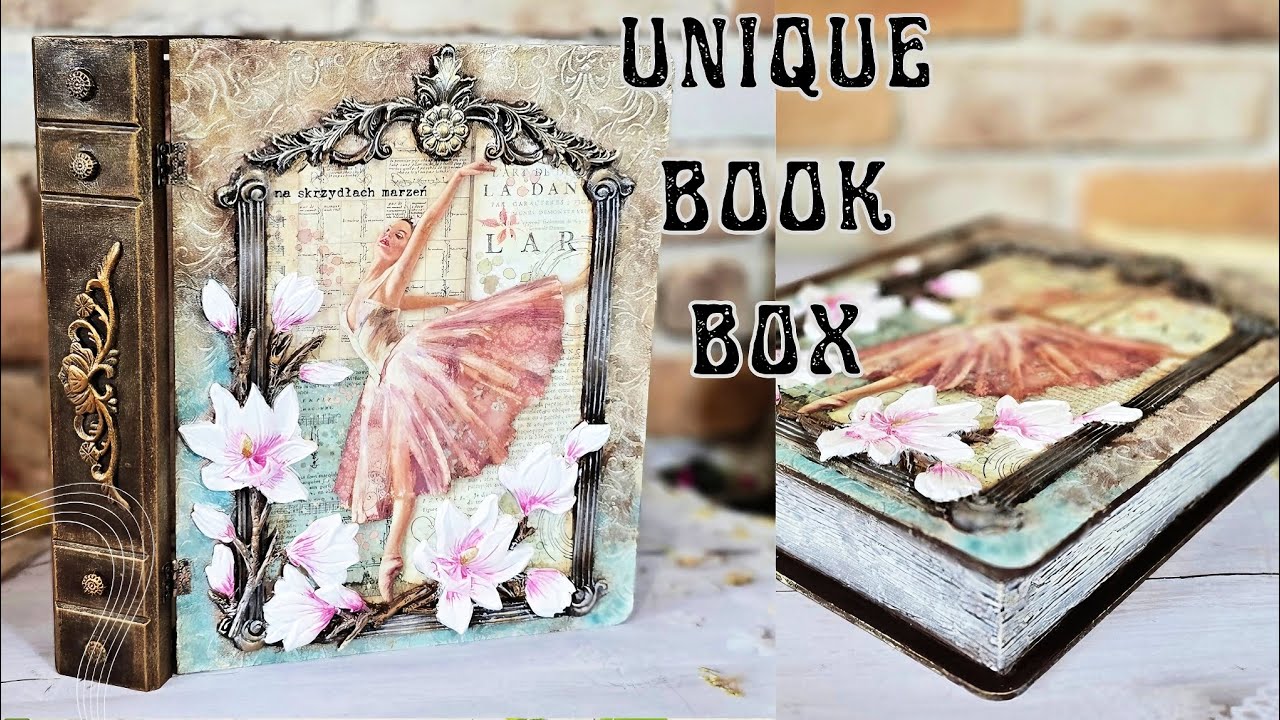 How to Make a Decoupage Book Box with Ballerina – Step by Step DIY Tutorial