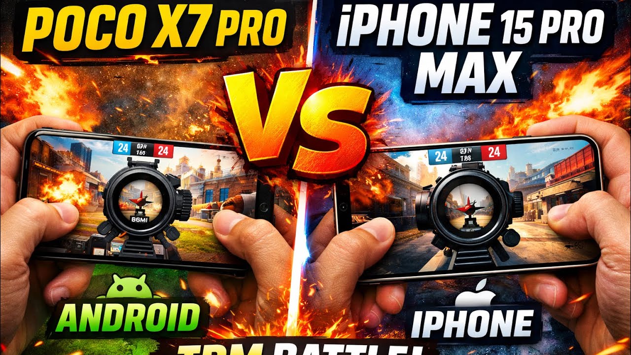 iPhone 15 pro max vs Poco X7 pro 🎮