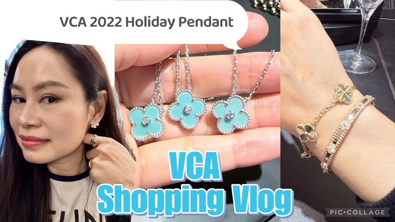 พาช๊อบแบรนด์สุดหรู VCA 2022 holiday pendant 💙 & shopping Vlog มี CELINE ตอนท้ายด้วยค่ะ 😆