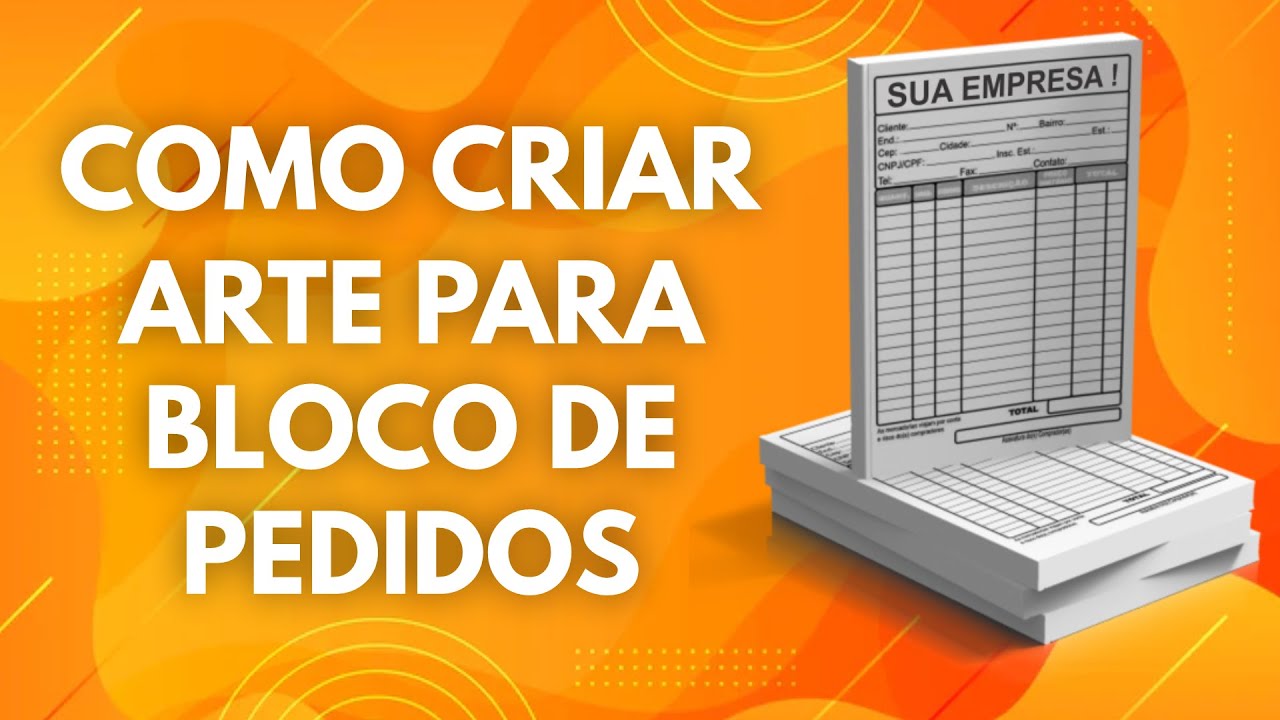 Arte para Bloco de Pedidos ou Orçamentos - Download -  CorelDraw