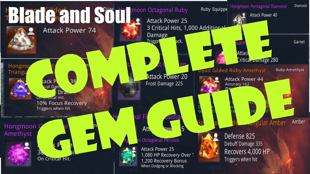 [Blade and Soul] A Complete Guide To Gems!
