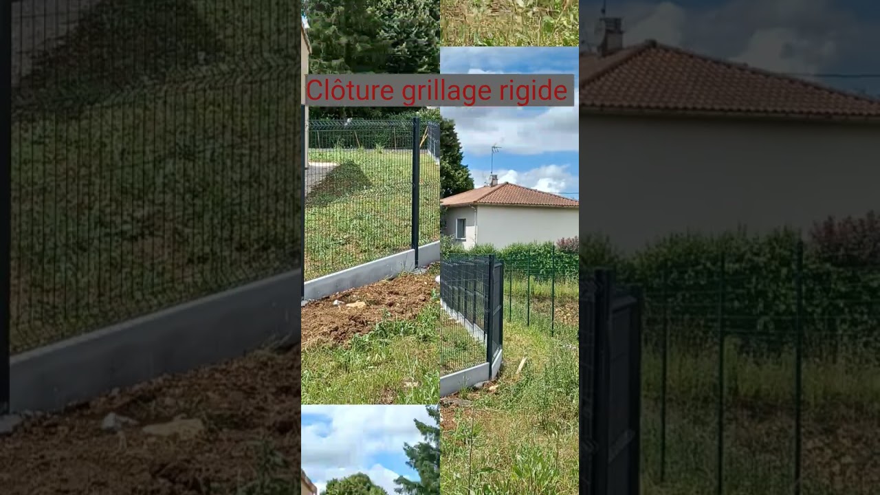 Cl&ocirc;ture grillage rigide