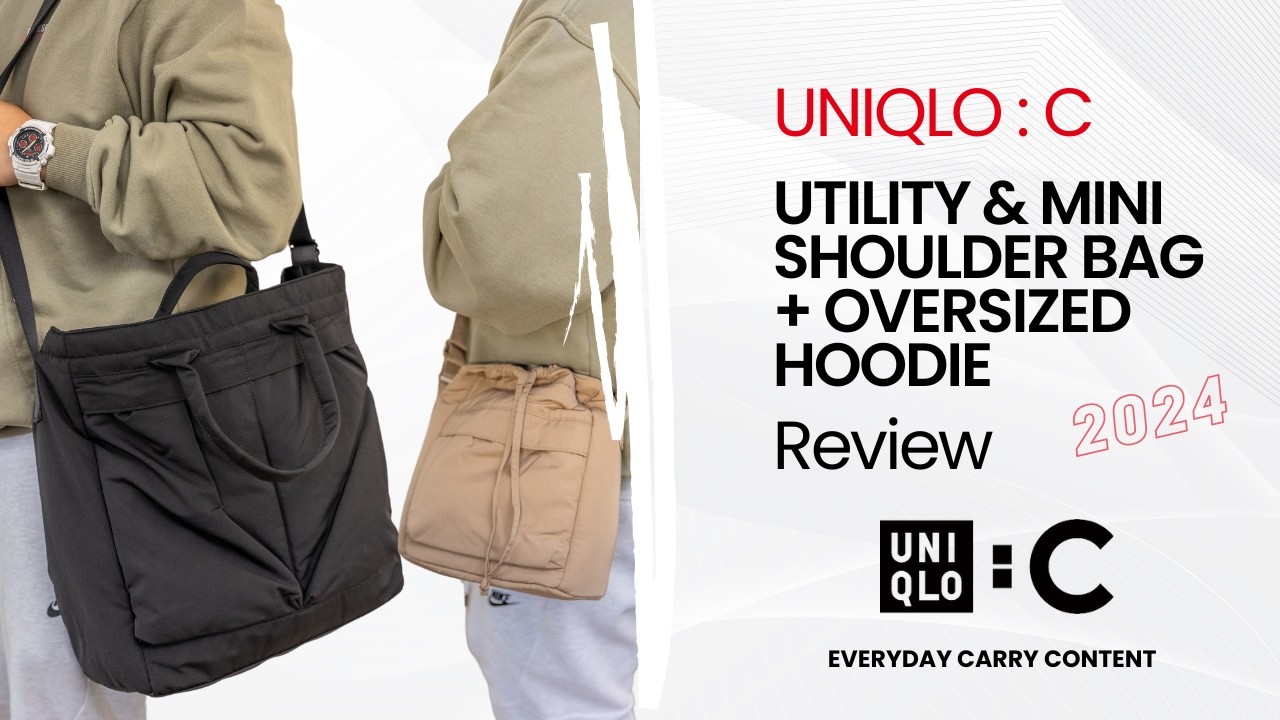 Обзор сумок Uniqlo C &mdash; осень/зима 2024 + бонус &mdash; обзор толстовки большого размера &mdash; посмотрите пе...