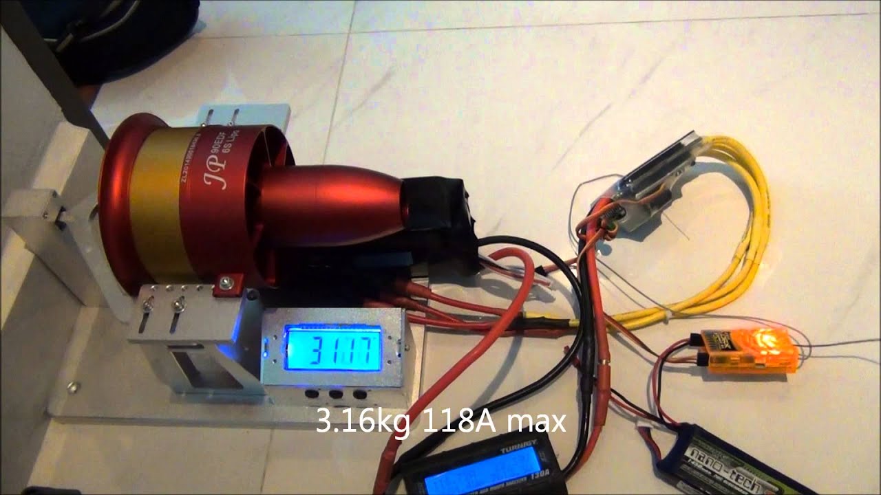 JP 90mm EDF metal fan tests