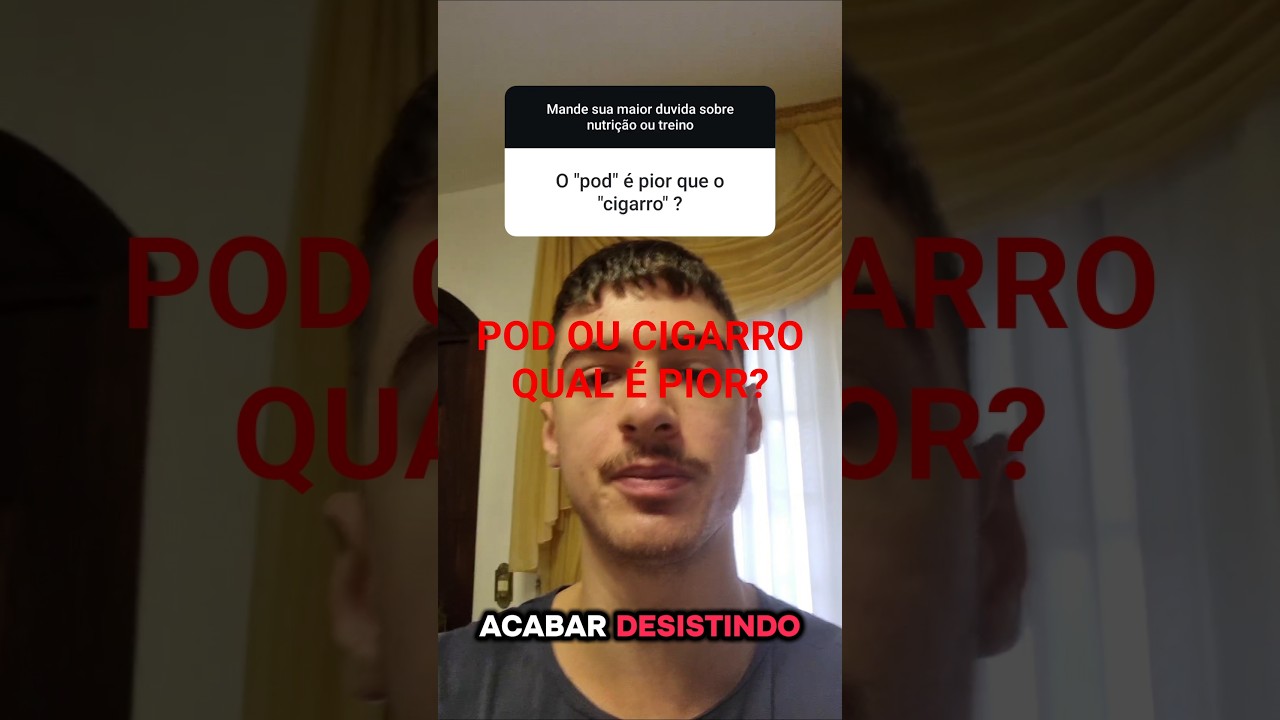POD ou CIGARRO qual &eacute; pior? #fitness #dieta #saude #nutri&ccedil;&atilde;o #cigarro #pod